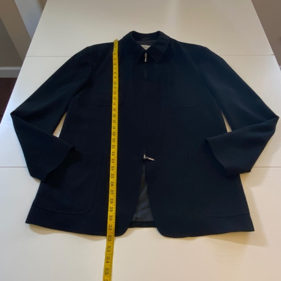 Armani Collezioni Y2K Vintage Jacket 2-Way Zipper Blouson Black Size 42R - Picture 13 of 16